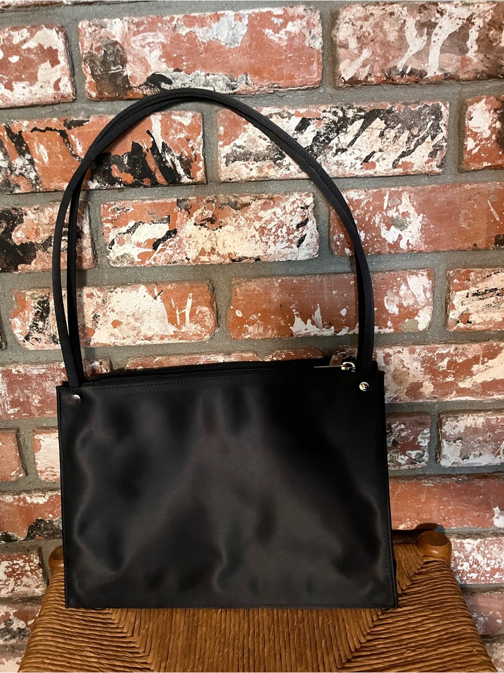Vintage Bebe Classic Black Shoulder Bag - Sleek Everyday Tote